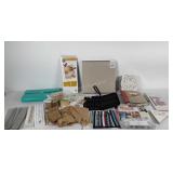 Crafting group, includes burlap ribbon, burlap