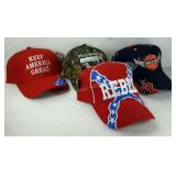 Four assorted ball caps, new with tags.