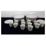 Group of Four Crown China dishes, dinner plates,