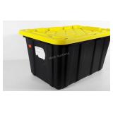 HDX heavy duty 27 gallon tote with lid