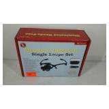 Illuminated,  hands-free, single loupe set. New