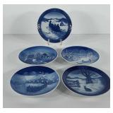 Five decorative plates, Royal Copenhagen,