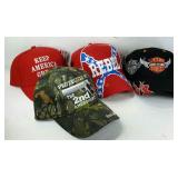 Four assorted ballcaps, new with tags.