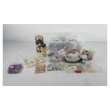 Art supplies, 16qt storage bin full of buttons