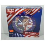 Trump talking clock, 10". New in box.