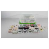 Art supplies, 16qt storage bin of ink pads in