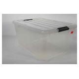 Tote with latching lid, 21" × 15.5" × 11"