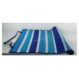 Beach mat with carrying strap, 67.5" × 30"