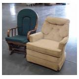 Two Living Room Rockers, one Platform glider