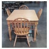 Maple Kitchenette Table with 4 Arrow Back Chairs,