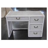 White Wicker 46" Students Desk
