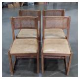 Set of 4 Kitchenette Chairs, 2 seats with wear