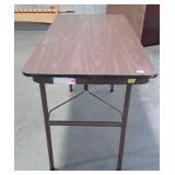 4ft Folding Table, laminated wood top type, good