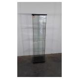 Curio Display Case, all around Glass, 17x15x65"