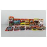 Fourteen die-cast metal matchbox cars in