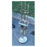 Brass Fireplace tool Set, plus Bathroom Paper