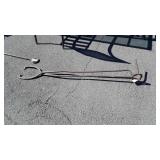 Early set of Fire Log Tongs, 54" long