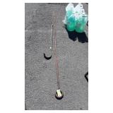 Iron Fireplace poker rod 66" long, plus Crowbar