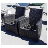 Pair of All Weather wicker Outdoor Chairs. No