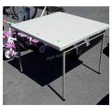 Table Card style with folding legs, 33" poly top,
