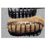 Four Wall Pocket moss flower baskets, 24"