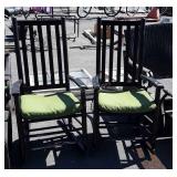 Pair of nice Porch Rocking Chairs, tie on