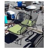 Pair of nice wrought iron Outdoor chairs, spring