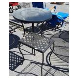 Two Outdoor metal Tables, 26" balcony type and