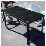 Portable metal Work Station Table,