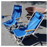 Pair of nice Recliner Beach Chairs by WearEver