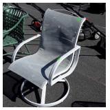 Outdoor Chair, swivel seat, fabric mesh seating