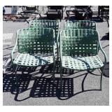 Set of 4 Outdoor Chairs, aluminum framed with