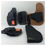 Five gun holsters, all fit a glock 43- Sticky