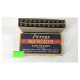 Ammo, peters high velocity 300 savage 180gr 20