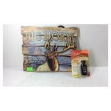 Big horn man cave sign and buck lure rut