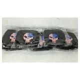 Twenty cotton facemasks with patriotic skulls.