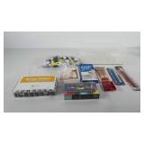 Art supplies, small storage bin, includes acrylic