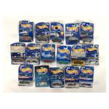 Hot Wheels die-cast cars, sixteen, all carded