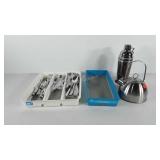 Kitchenwares, includes drawer inserts, flatware,