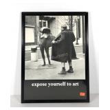 Humorous poster, framed, 18x24