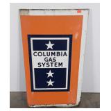 Columbia Gas System Metal Advertising Sign,