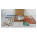 Art supplies, scrap booking paper, stickers,