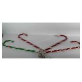 Christmas decor, lighted candy cane yard decor,