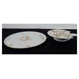 Limoges bowl and platter, 9" and 13"