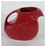 Fiesta red disk pitcher, 7.5"