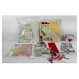 Scrap Booking group, includes patterned sheets,