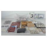 Art supplies, 16 storage bin of stamps, stamps