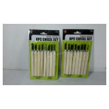 Two 8 piece wood carving chisel sets. New in