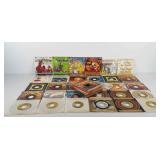 Vinyl records, box of 45RPM, includes Disney