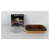 Kitchenwares, includes crystal relish server in